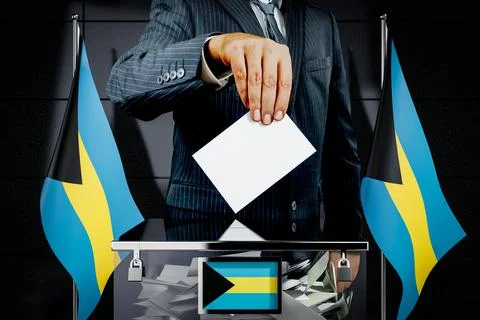 Thailand flags, hand dropping voting card - election concept Ilustración de archivo