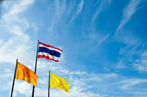 Thailand Flags Stock Photos