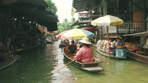 Thailand floating market 2 Stock Footage