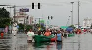 Thailand Flood Ayutthaya  Stock Footage