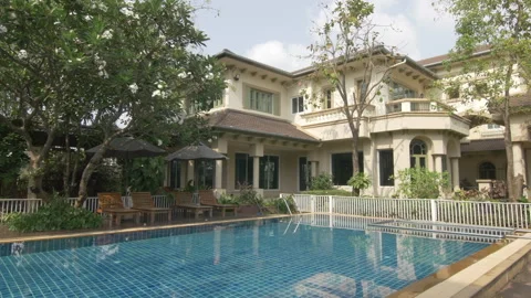 Thailand House with pool Vídeos de archivo 245934494