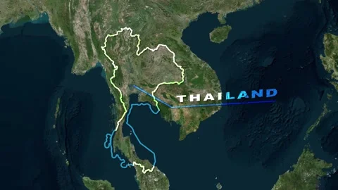 Thailand Map Animation Stock Footage 273879570