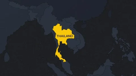 Thailand map Background Stock Footage 343400802