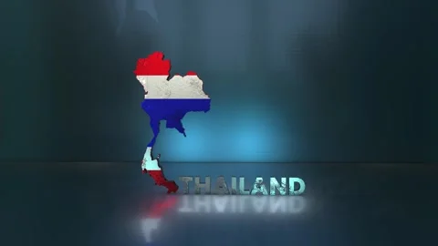 Thailand Map Stock Footage 283071000