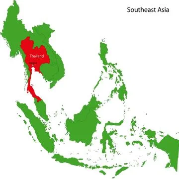 Thailand map Stock Illustration