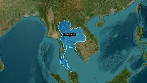 Thailand Map New Style Stock Footage 294129641