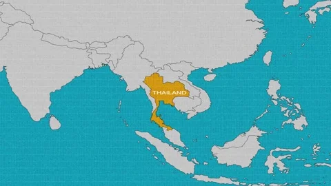 Thailand Map New Style Stock Footage 295289346