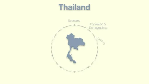 Thailand MAP revealingmotion graphics data elements Stock Footage 339872596