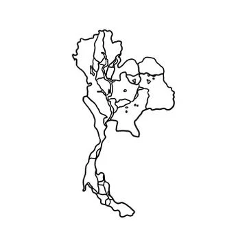 Thailand map vector design template illustration Stock Illustration