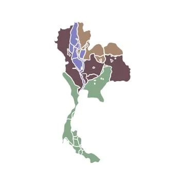 Thailand map vector design template illustration 스톡 일러스트