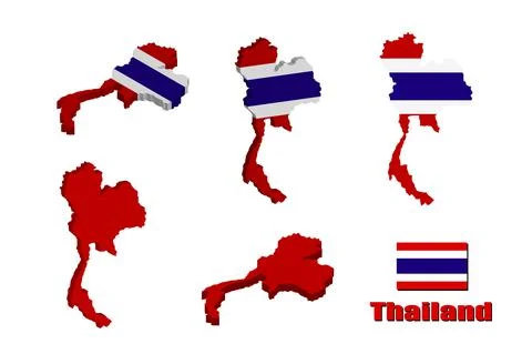 Thailand map on white background. vector illustration. Stock Illustration