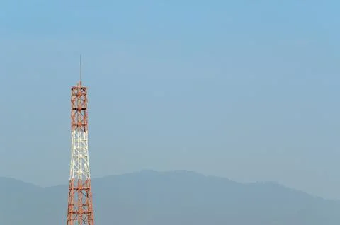 Thailand mobile tower. Stock Photos