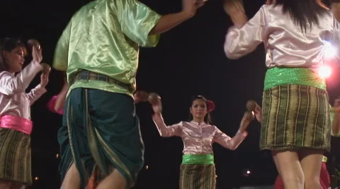 Thailand: modern folk dance sequence Stock Footage 1098174