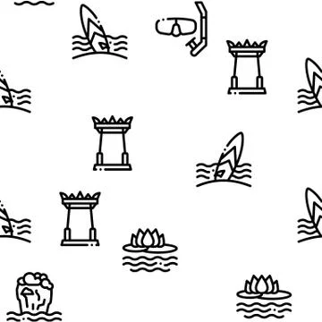 Thailand National Seamless Pattern Vector イラスト素材