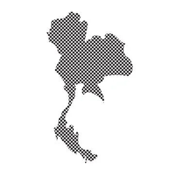 Thailand outline map Stock Illustration