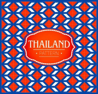 Thailand pattern, Background texture and Emblem. 스톡 일러스트
