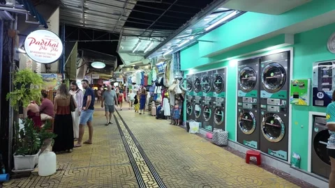 Thailand Phi Phi islands at night Southeast Asia vibe atmosphere high season Видео 331079978