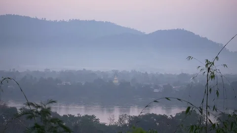 Thailand River Time Lapse Video stock 86472577