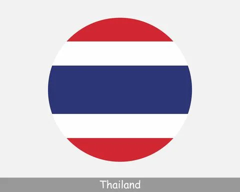 Thailand Round Flag Stock Illustration