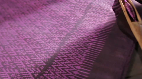 Thailand Silk Textile. Stock Footage 60604539