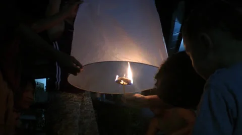 Thailand - Sky lantern 動画素材 23367978