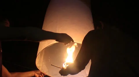 Thailand - Sky lantern Stock Footage 23371405