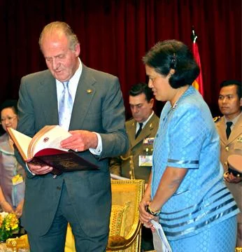 Thailand Spain King Carlos - Feb 2006 Stock Photos