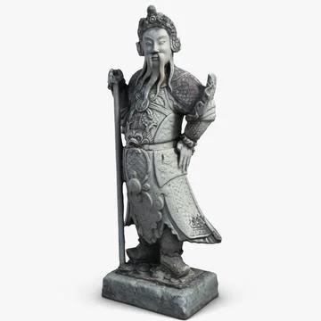 Thailand Statuette 3 Guardian 3D Model