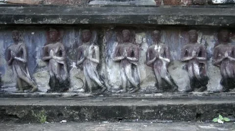 Thailand Sukhothai Wat Mahathat Stock Footage