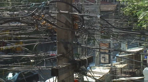 Thailand: tangled telecommunications lines Video stock 1089413
