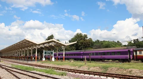 Thailand train station Stock Footage 43069018