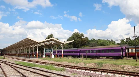 Thailand train station Stock Footage 43069239