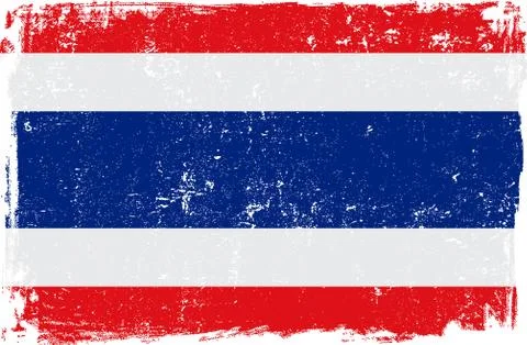 Thailand Vector Flag on White Stock Illustration