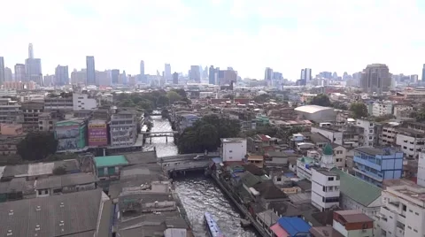 Thailand A view of Bangkok's rooftops Stock Footage 45412939