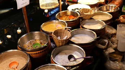 Thailand's desserts Stock Footage 125099248