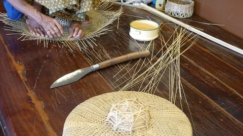 Thailand’s handmade weaving craft Stock Footage 122502262