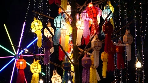 Thailand’s lanterns for decoration Stock Footage 295957057