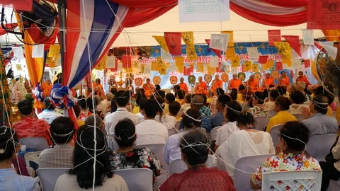 Thailand's New Year blessing during Songkran festival Stock-Footage 106454732