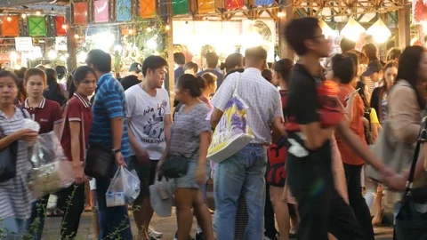 Thailand's night market Stock-Footage 107829812