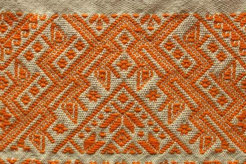 Thailand's patterned silk looked as delicate and beautiful. Stock Photos