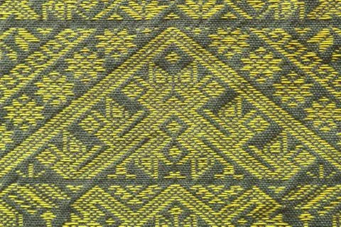 Thailand's patterned silk looked as delicate and beautiful. Stock Photos