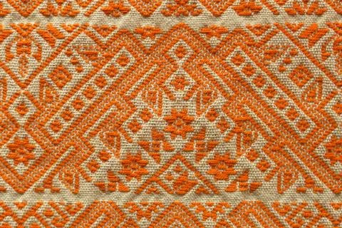 Thailand's patterned silk looked as delicate and beautiful. Stock Photos