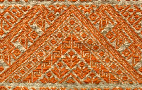 Thailand's patterned silk looked as delicate and beautiful. Stock-Fotos