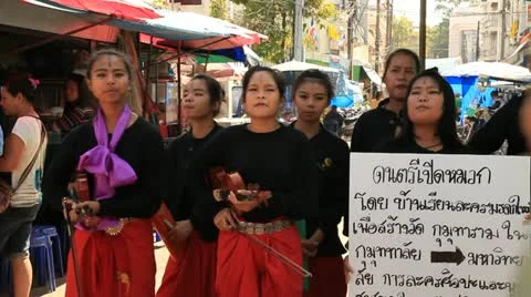 Thaimarket Singers 库存影片 21461918