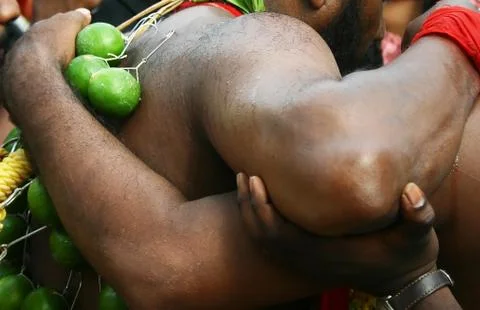 Thaipusam Devotees Walk Stock Photos