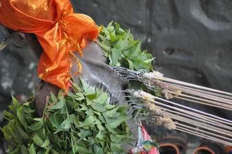 Thaipusam hooks Stock Photos