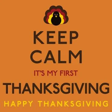 Thaksgiving Keep Calm card in vector format. Stock Illustration