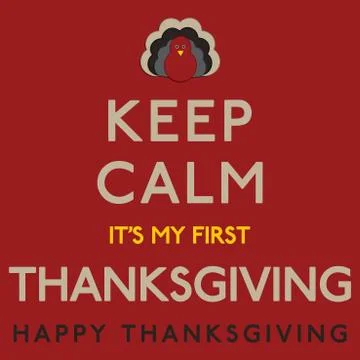 Thaksgiving Keep Calm card in vector format. Stock Illustration