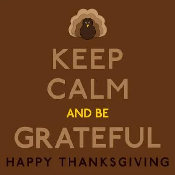 Thaksgiving Keep Calm card in vector format. Stock Illustration
