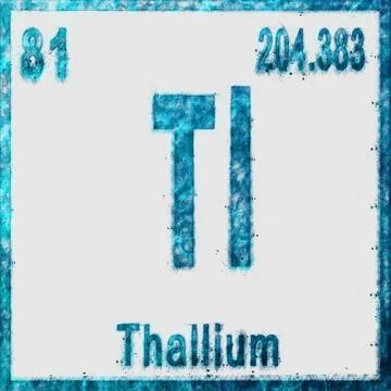 Thallium Chemical Element Blue on White Stock Illustration